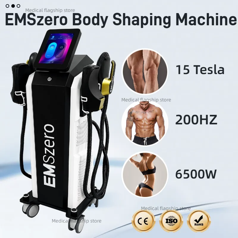 EMSZERO Body Sculpt Machine 15Tesla 6500W 200Hz EMS Muscle Stimulator Fat Reduction Slimming Beauty Equipment
EMSZERO Body Sculpt Machine 15Tesla 6500W 200Hz EMS Muscle Stimulator Fat Reduction Slimming Beauty Equipment