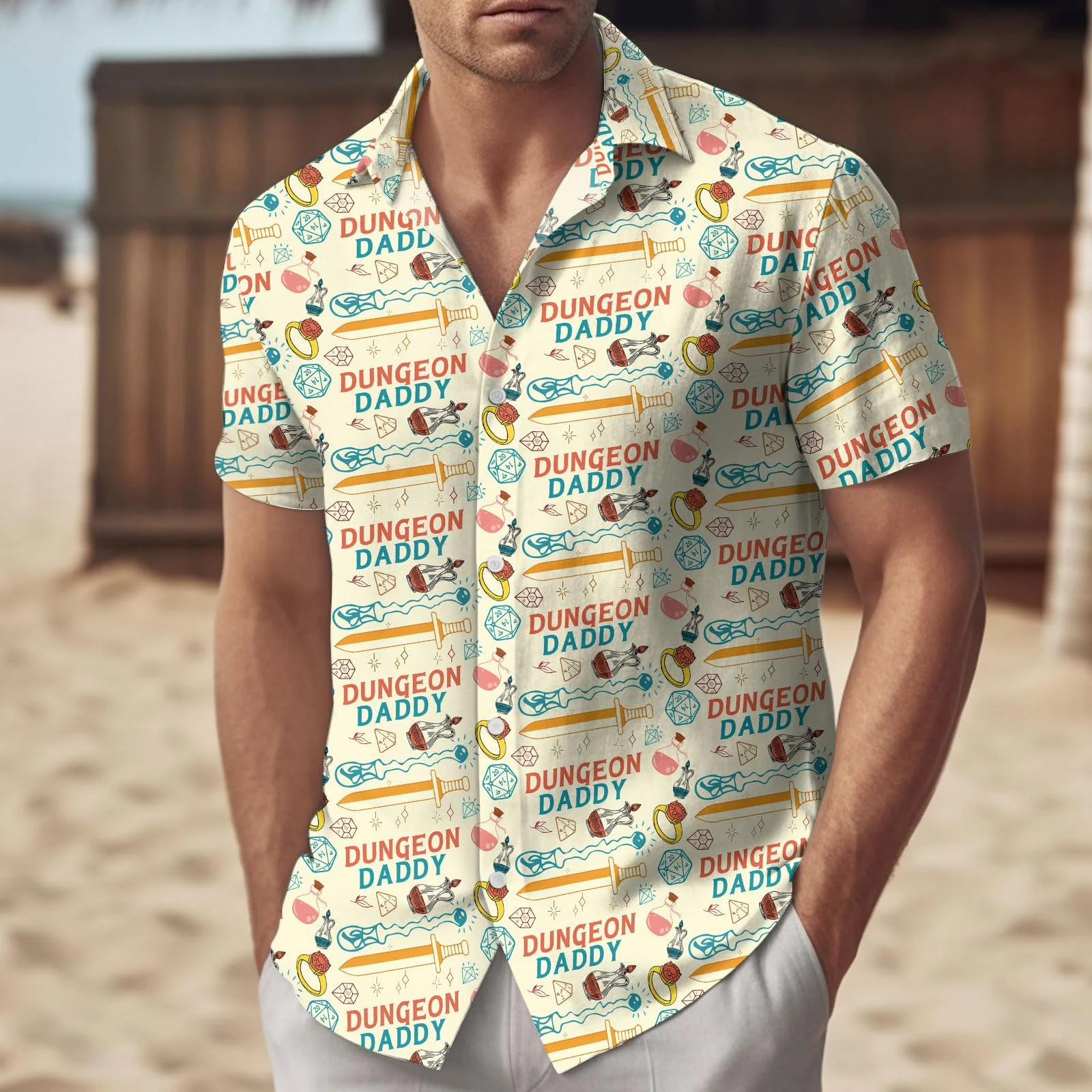 Fashionable and interesting Hawaiian style printed T-shirt, fashionable casual wear, tops
Fashionable and interesting Hawaiian style printed T-shirt, fashionable casual wear, tops