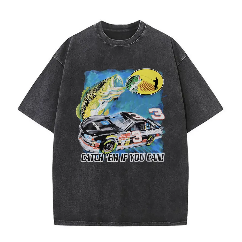 Washed Vintage Catch Em If You Can Car Print T Shirts Men Casual Fishing Lovers Funny Meme T-shirts Male Cotton Oversized Tshirt
Washed Vintage Catch Em If You Can Car Print T Shirts Men Casual Fishing Lovers Funny Meme T-shirts Male Cotton Oversized Tshirt