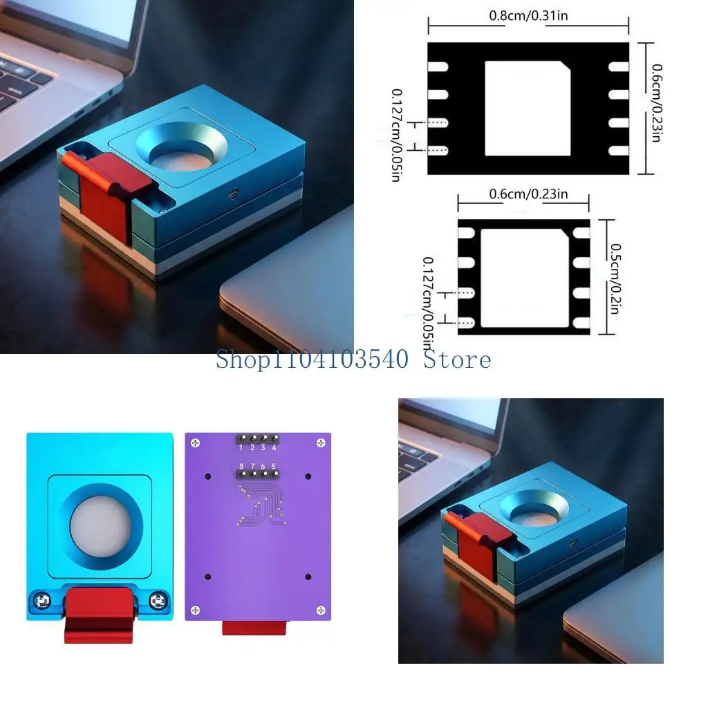 02DC WSON8 Metal Programming Socket with Clamps for BIOS Repair Chip Adapters
02DC WSON8 Metal Programming Socket with Clamps for BIOS Repair Chip Adapters