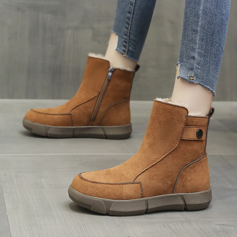 High Appearance Level Thick Bottom Round Head with Velvet Warm Fashion All Comfortable Non-slip Breathable Snow Boots for Women
High Appearance Level Thick Bottom Round Head with Velvet Warm Fashion All Comfortable Non-slip Breathable Snow Boots for Women