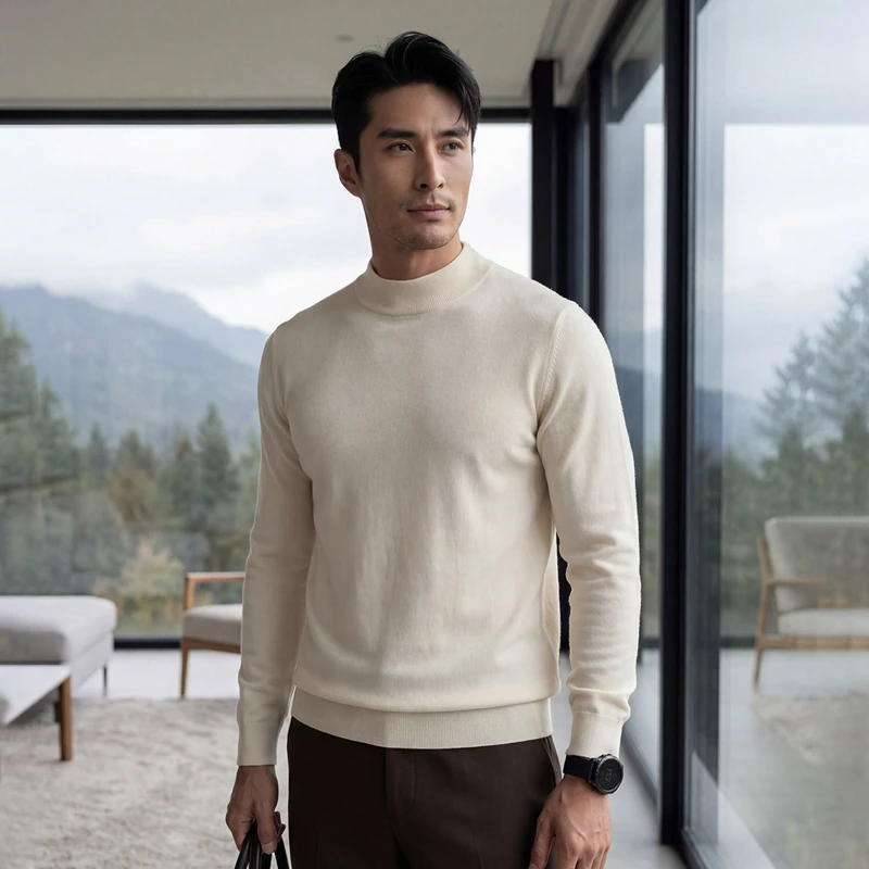 Мужской свитер-пуловер с полувысоким воротом из 100% чистого кашемира, машинная стирка, тонкий, вязаный, весна-осень, новинка
Мужской свитер-пуловер с полувысоким воротом из 100% чистого кашемира, машинная стирка, тонкий, вязаный, весна-осень, новинка