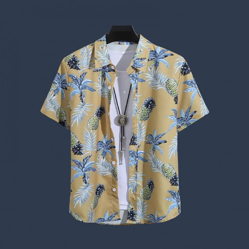 Summer Men's Shirt Colorful Printed Short Sleeve Tropical Style Hawaiian Loose Single Breasted Lapel Quick Drying Fake Beach Top
Summer Men's Shirt Colorful Printed Short Sleeve Tropical Style Hawaiian Loose Single Breasted Lapel Quick Drying Fake Beach Top