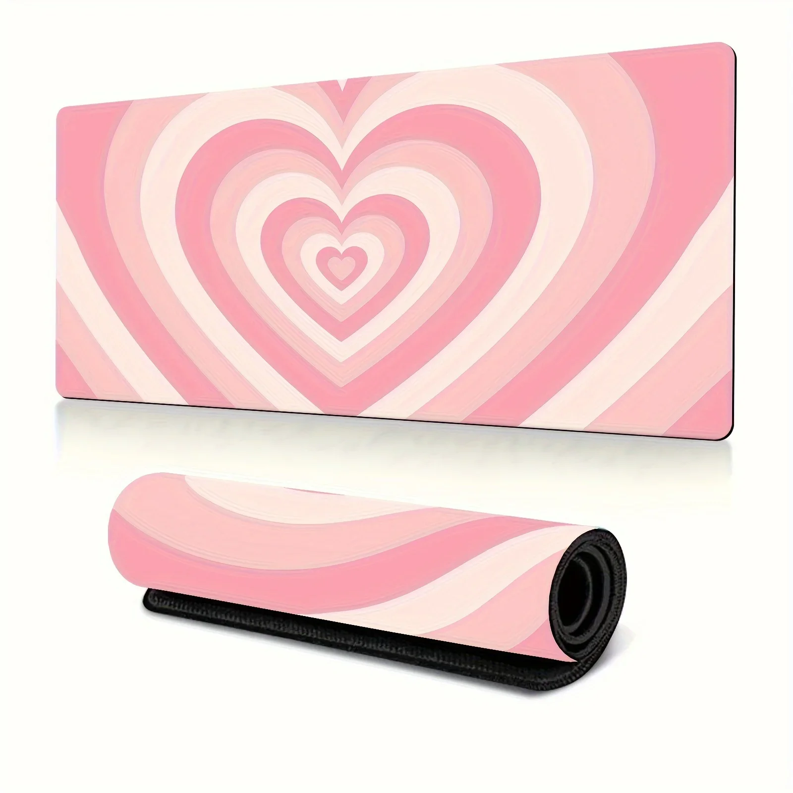 Pink large heart pattern mousepad hypnotic design universal PC keyboard pad for gamers and offices anti-slip rubber and washable
Pink large heart pattern mousepad hypnotic design universal PC keyboard pad for gamers and offices anti-slip rubber and washable