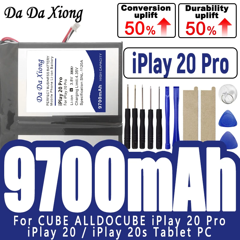 DaDaXiong iPlay 20 Pro 9700mAh Battery for CUBE ALLDOCUBE iPlay 20 Pro / iPlay 20 20s Tablet PC Batteries 
DaDaXiong iPlay 20 Pro 9700mAh Battery for CUBE ALLDOCUBE iPlay 20 Pro / iPlay 20 20s Tablet PC Batteries