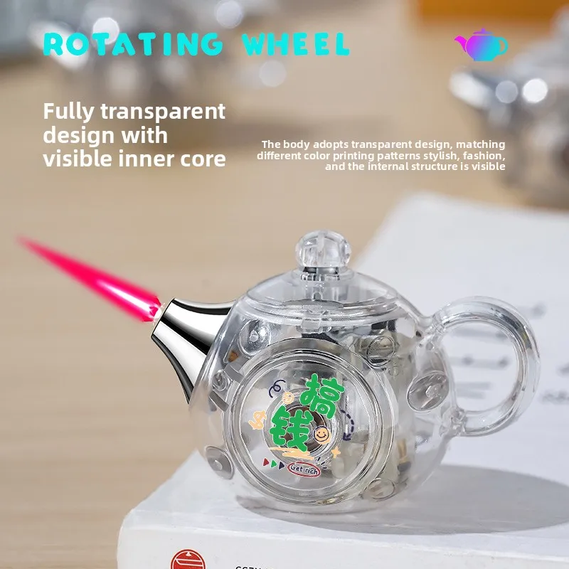 Transparent Sparkling Butane Gas Lighter Fun Relaxation Teapot Direct Charge Red Flame Inflatable Lighter Game Toy Gift Lighter
Transparent Sparkling Butane Gas Lighter Fun Relaxation Teapot Direct Charge Red Flame Inflatable Lighter Game Toy Gift Lighter