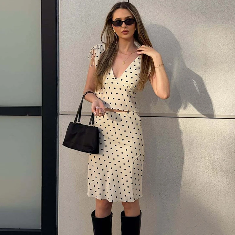 Tornova Women's Fashion Polka Dot Suit Sexy V Neck Lace Up Vest Elegant Slim Long Skirt Summer Elegant Dress Sets 2026 New Lady
Tornova Women's Fashion Polka Dot Suit Sexy V Neck Lace Up Vest Elegant Slim Long Skirt Summer Elegant Dress Sets 2026 New Lady