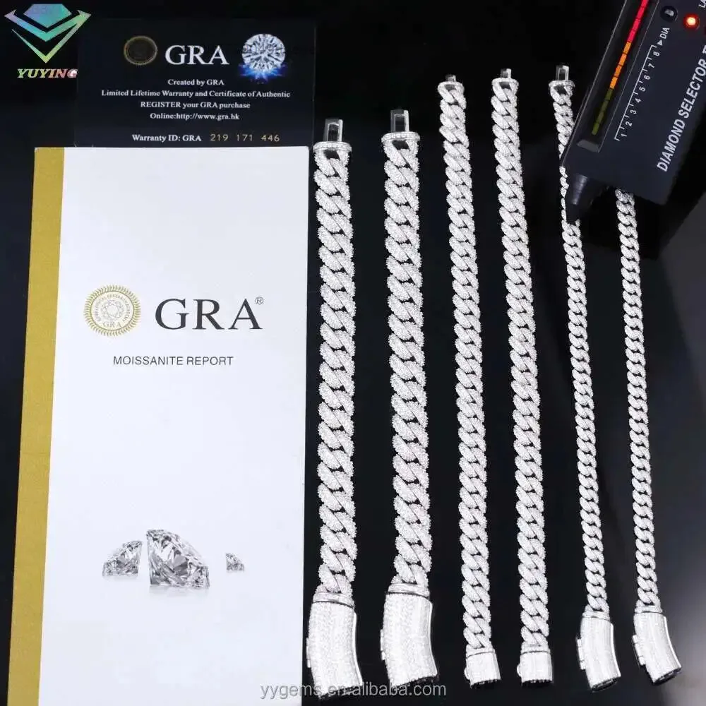 Rts Iced Out Moissanite Bracelet 2rows 6mm 9mm 13mm Hip Hop Bracelet Jewelry for Men Vvs Moissanite Cuban Bracelet
Rts Iced Out Moissanite Bracelet 2rows 6mm 9mm 13mm Hip Hop Bracelet Jewelry for Men Vvs Moissanite Cuban Bracelet