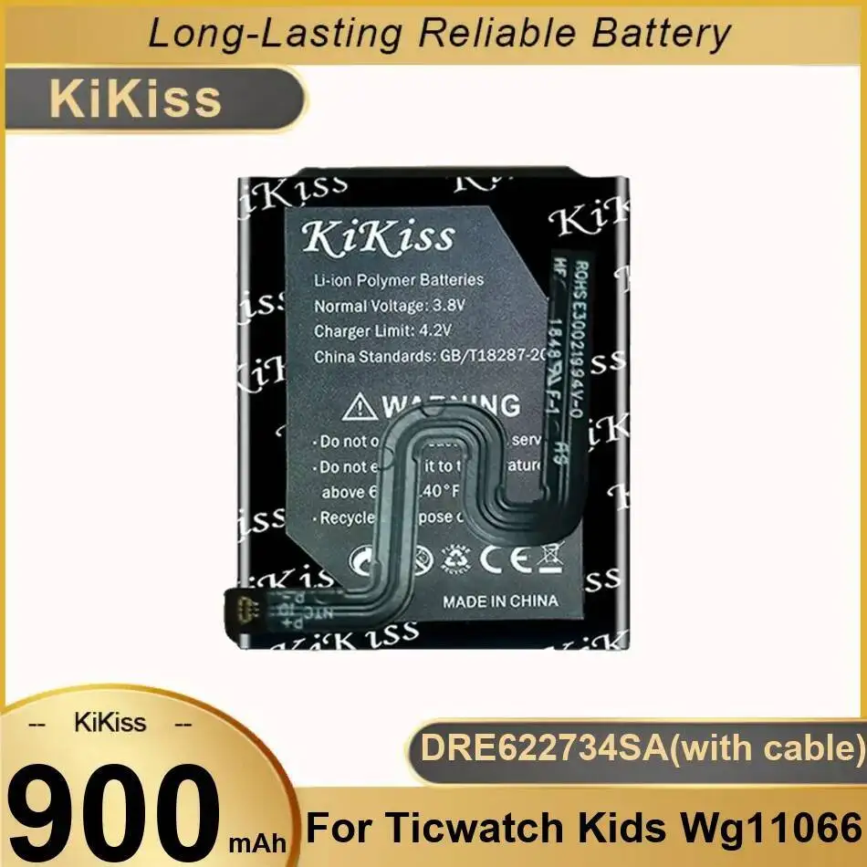 Детские умные часы с аккумулятором DRE622734SA с кабелем 900 мАч для Ticwatch WG11066
Детские умные часы с аккумулятором DRE622734SA с кабелем 900 мАч для Ticwatch WG11066