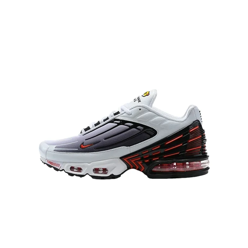 Nike Air Max Plus 3 Men's Running Shoes - Anti Slip, Durable, Comfortable, Sports Shock Absorbent, Breathable, Black, White, Red
Nike Air Max Plus 3 Men's Running Shoes - Anti Slip, Durable, Comfortable, Sports Shock Absorbent, Breathable, Black, White, Red