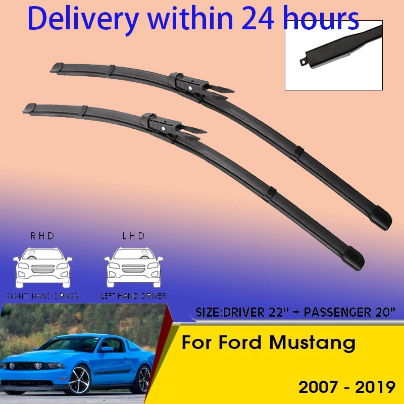 Car Wiper Blades For Ford Mustang 2007-2019 Windshield Windscreen Front Window Blades 22"+20" Car Accessories
Car Wiper Blades For Ford Mustang 2007-2019 Windshield Windscreen Front Window Blades 22"+20" Car Accessories