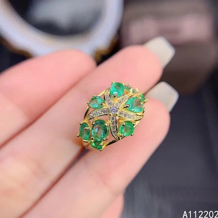 Vintage Classic Natural Emerald Ring 925 Sterling Silver Inlaid Women's Green Gemstones Ring Bride Wedding Engagement Party Gift
Vintage Classic Natural Emerald Ring 925 Sterling Silver Inlaid Women's Green Gemstones Ring Bride Wedding Engagement Party Gift