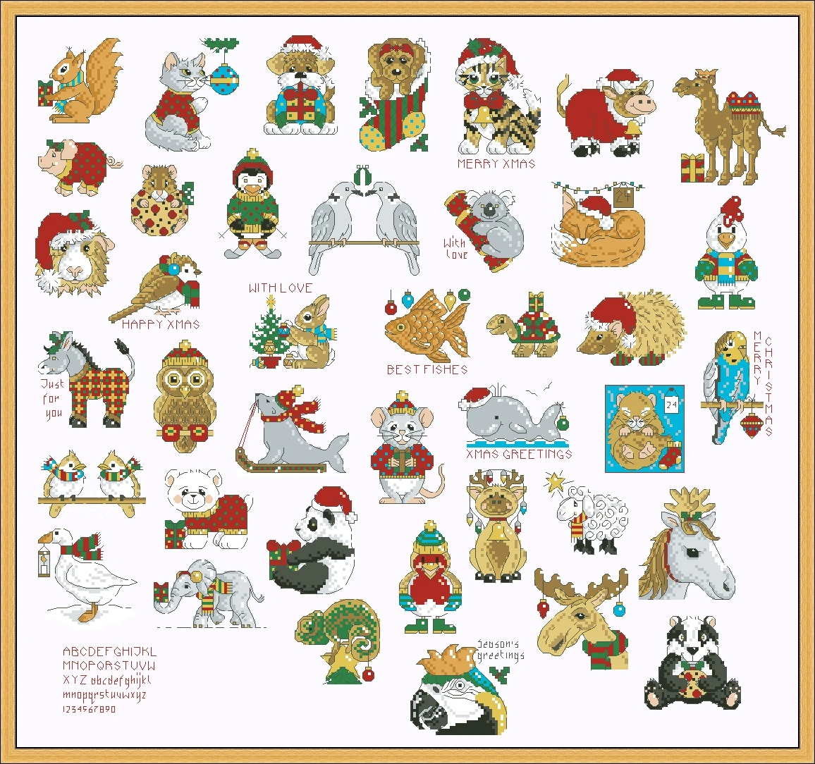 DIY needle work Christmas animal collection 58-55 Cross Stitch Set Counted Cross Stitch Kit 28ct 14ct 32ct Metallic aida
DIY needle work Christmas animal collection 58-55 Cross Stitch Set Counted Cross Stitch Kit 28ct 14ct 32ct Metallic aida