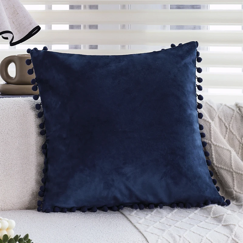 Velvet Pillow Cover for Sofa Soft Decorative Cushion Cover with Zipper Ball Edge Cozy Pillow Case for Living Room Home Decor
Velvet Pillow Cover for Sofa Soft Decorative Cushion Cover with Zipper Ball Edge Cozy Pillow Case for Living Room Home Decor