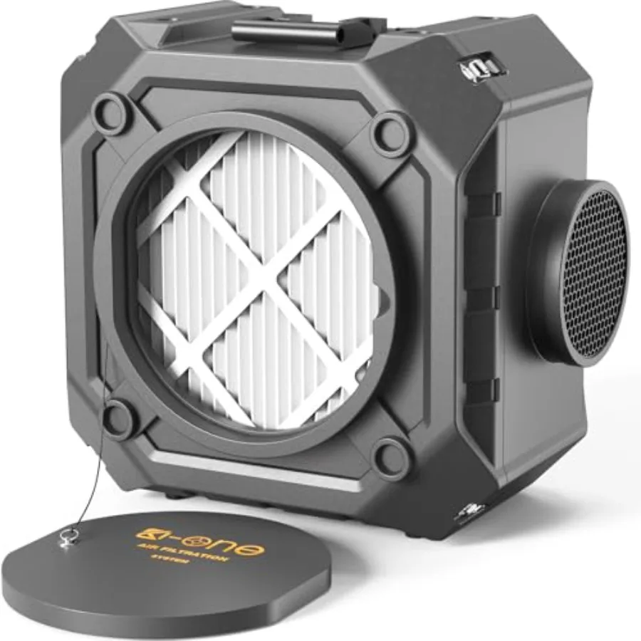 HEPA Air Scrubber for Home Construction Dust, Aluminum Alloy Body, White, 550 CFM with 3-Stage Filtration Including Activated C
HEPA Air Scrubber for Home Construction Dust, Aluminum Alloy Body, White, 550 CFM with 3-Stage Filtration Including Activated C