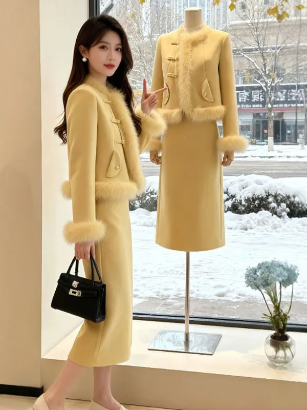 Elegant Spring Outfit Two-Piece Set Gentle Style Coat And Skirt Ensemble Comfortable Long Sleeve Cotton Button-Up Winter Wear
Elegant Spring Outfit Two-Piece Set Gentle Style Coat And Skirt Ensemble Comfortable Long Sleeve Cotton Button-Up Winter Wear