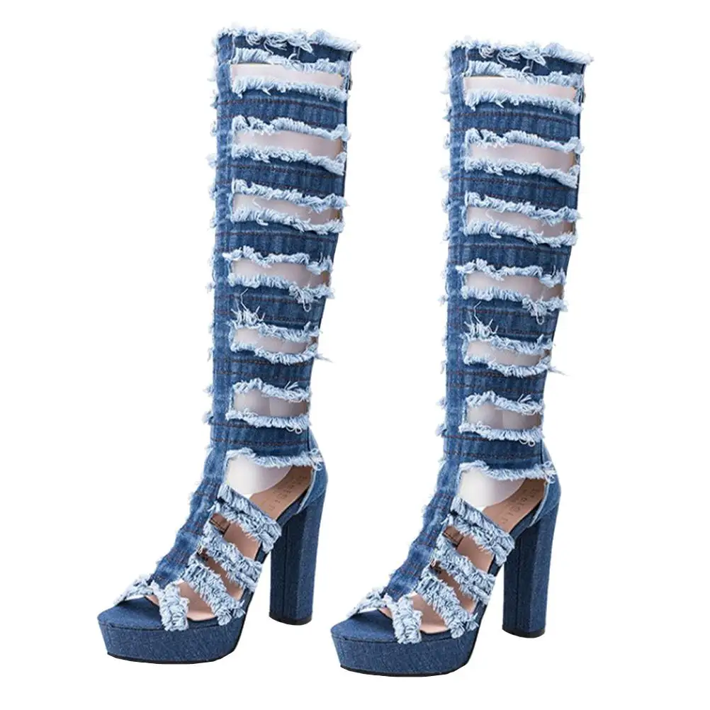 Breathable High Heel Knee Boots Women Mouth Summer Footwear Comfortable Non Slip Outsole Stable Heel Design
Breathable High Heel Knee Boots Women Mouth Summer Footwear Comfortable Non Slip Outsole Stable Heel Design