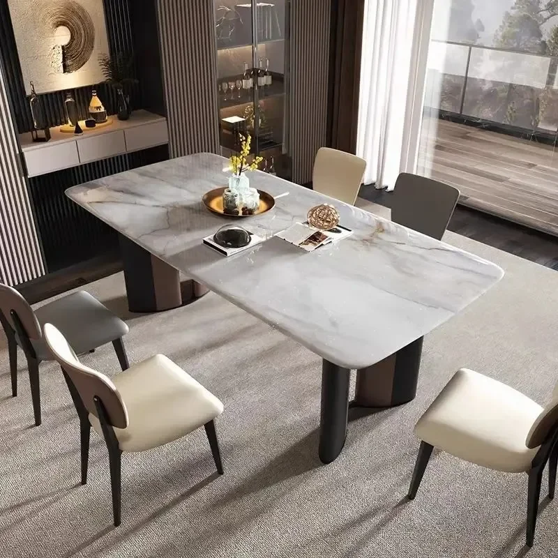 Supercrystalline stone dining table Italian light luxury modern simple household natural marble dining table Microcrystalline
Supercrystalline stone dining table Italian light luxury modern simple household natural marble dining table Microcrystalline
