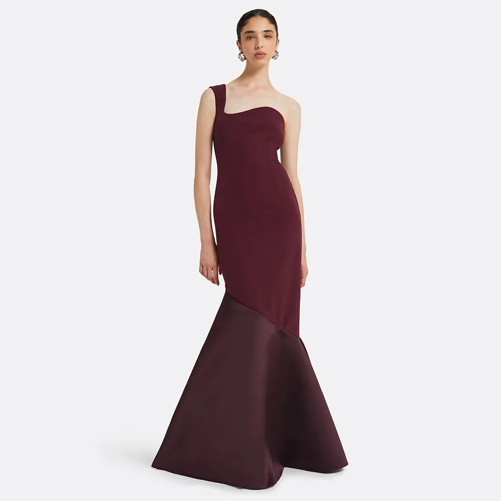 Modern Evening Dress Burgundy One Shoulder Sleeveless Mermaid Evening Gowns for Women Floor Length Trumpet Formal Party Dresses
Modern Evening Dress Burgundy One Shoulder Sleeveless Mermaid Evening Gowns for Women Floor Length Trumpet Formal Party Dresses