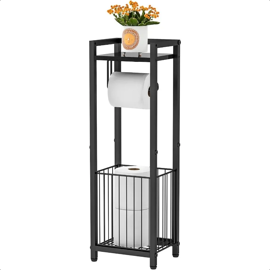 Narrow Side Toilet Paper Holder with Storage Rack Freestanding Roll Holder for Bathroom Small Space Bathroom Tissue More
Narrow Side Toilet Paper Holder with Storage Rack Freestanding Roll Holder for Bathroom Small Space Bathroom Tissue More