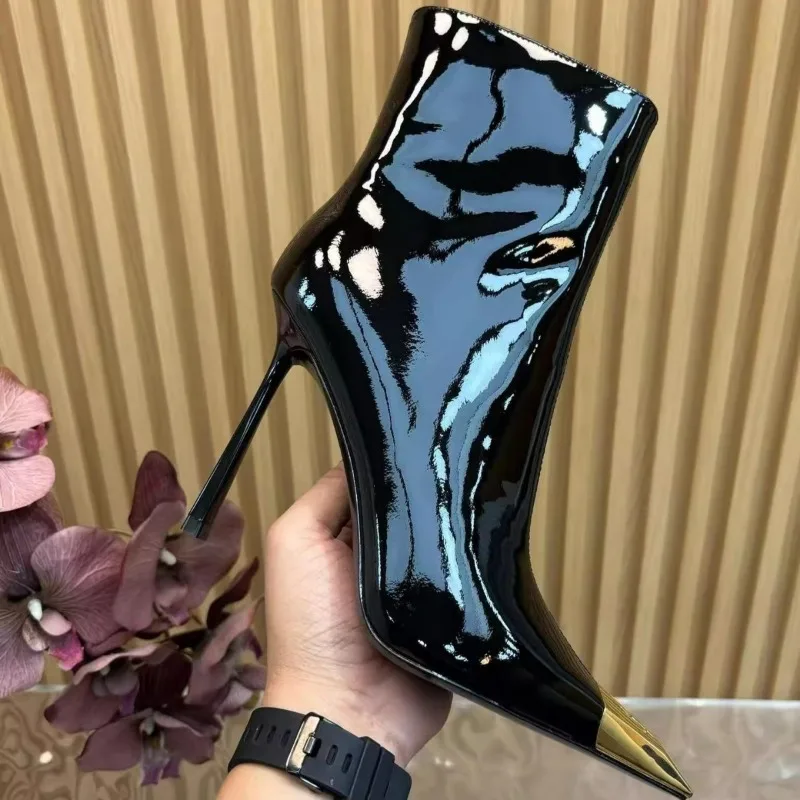 2026 New Women Shoes Fashion Metal Pointed Tip High Heeled Boots for Woman Exquisite Model Ankle Boot Designer Shoes Botas Mujer
2026 New Women Shoes Fashion Metal Pointed Tip High Heeled Boots for Woman Exquisite Model Ankle Boot Designer Shoes Botas Mujer