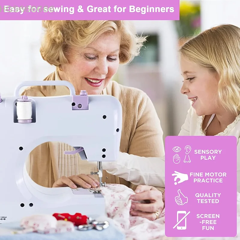 New Portable Sewing Machine For Beginners Mini Electric Household Crafting Mending Overlock With 12 Stitches Presser Foot Pedal
New Portable Sewing Machine For Beginners Mini Electric Household Crafting Mending Overlock With 12 Stitches Presser Foot Pedal