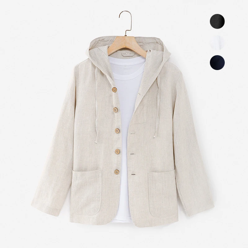 Men's Casual Linen Hooded Shirt Loose Breathable Spring Summer New Style Comfortable Long Sleeve Pure Color Open Cardigan
Men's Casual Linen Hooded Shirt Loose Breathable Spring Summer New Style Comfortable Long Sleeve Pure Color Open Cardigan