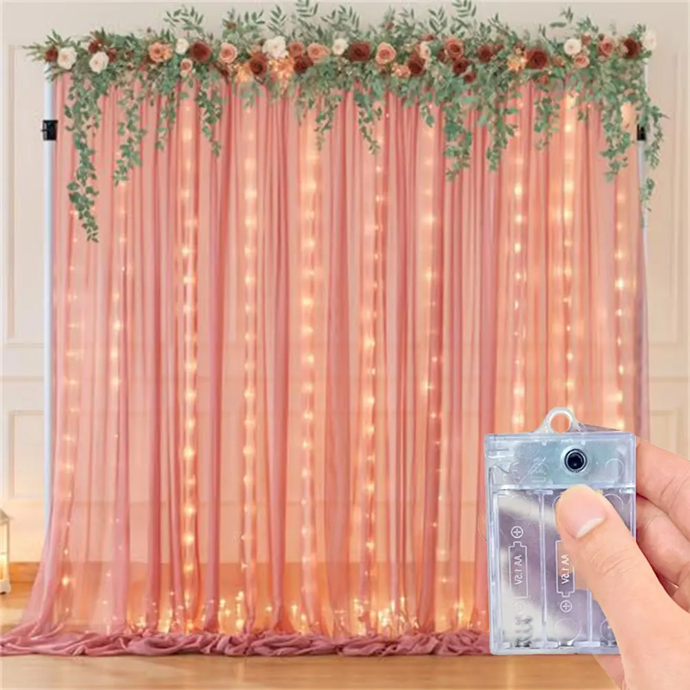 3/6M Fairy LED Curtain Light String 8 Lighting Mode Wedding Garland Lamp for Christmas New Year Garden Decoration Battery Power
3/6M Fairy LED Curtain Light String 8 Lighting Mode Wedding Garland Lamp for Christmas New Year Garden Decoration Battery Power