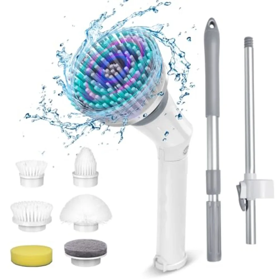 Upgrade Rechargeable Electric for Cleaning Handheld Spin Extended Long Cordless Power Dish 6 Brushes for Bathtub Grout Tile Flo
Upgrade Rechargeable Electric for Cleaning Handheld Spin Extended Long Cordless Power Dish 6 Brushes for Bathtub Grout Tile Flo