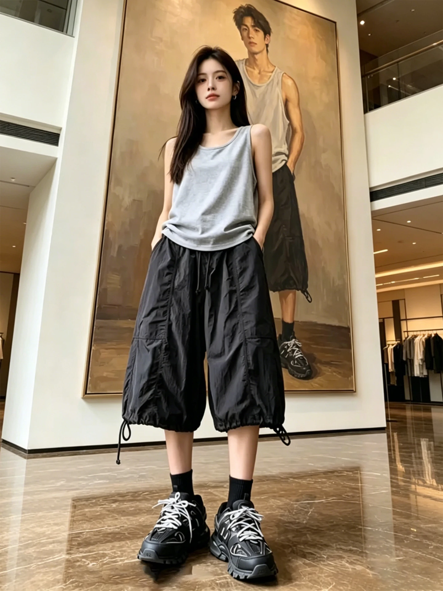 Black American Nylon Quick Dry Seven-Foot Pants Men's Summer Loose Function Workwear Ice Silk Casual Wide Leg Shorts
Black American Nylon Quick Dry Seven-Foot Pants Men's Summer Loose Function Workwear Ice Silk Casual Wide Leg Shorts