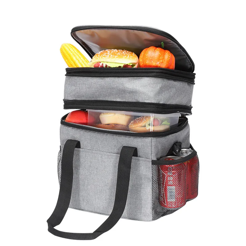 10L ice pack double layer can store 15L lunch insulation bag, portable lunch box bag, 23L large capacity picnic bag
10L ice pack double layer can store 15L lunch insulation bag, portable lunch box bag, 23L large capacity picnic bag