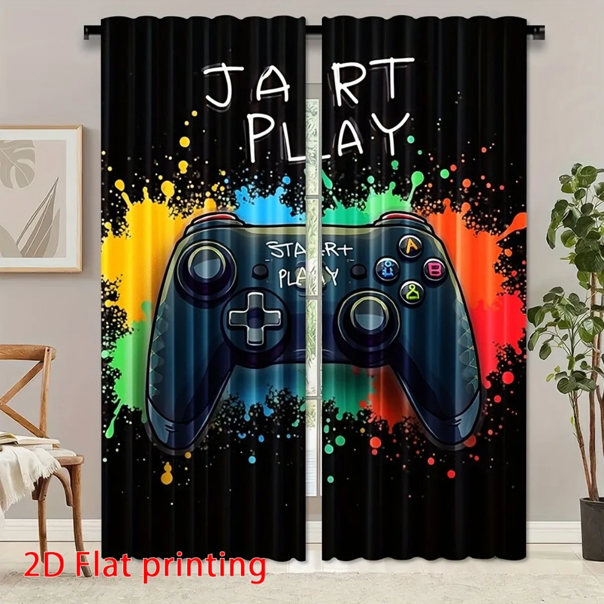Gaming Curtain Gamer Video Game Curtains Black Home Decoration Panel Playful Pop Art Window Drapes Living Room Decor
Gaming Curtain Gamer Video Game Curtains Black Home Decoration Panel Playful Pop Art Window Drapes Living Room Decor