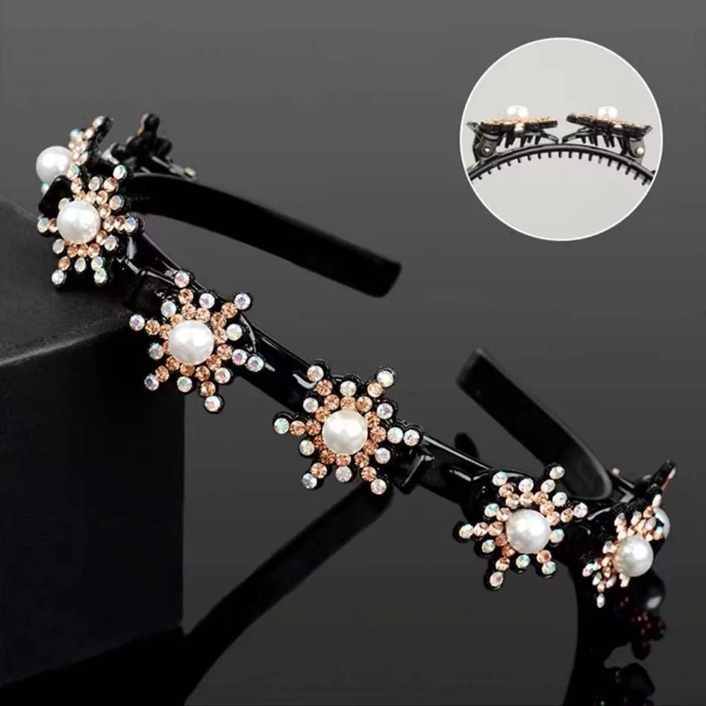 Elegant Hair Bands with Clips Snowflake Star French Style Rhinestone Bangs Clip Headband Sweet Hair weaving Tool
Elegant Hair Bands with Clips Snowflake Star French Style Rhinestone Bangs Clip Headband Sweet Hair weaving Tool