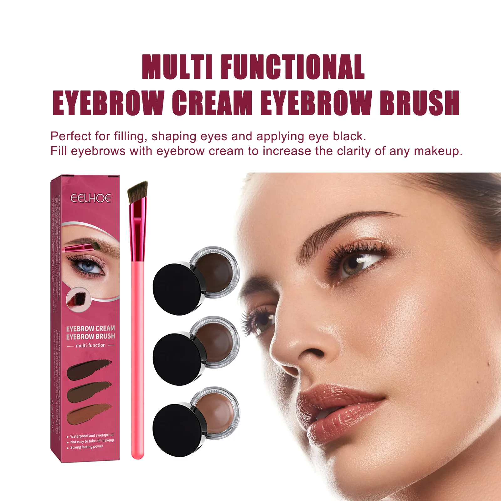 Multi-Function Eyebrow Brush Cream Brow Long Lasting Waterproof Square Eye Brow Shaping Natural Wild Eyebrow Gel Makeup Cosmetic
Multi-Function Eyebrow Brush Cream Brow Long Lasting Waterproof Square Eye Brow Shaping Natural Wild Eyebrow Gel Makeup Cosmetic