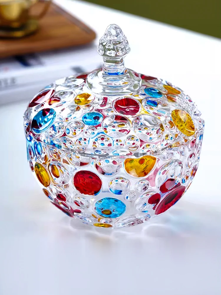 European Sle Glass Candy Storage Jar Living Room Decorative Ornaments Creative Personal Sna Dried Fruit Storage Jar
European Sle Glass Candy Storage Jar Living Room Decorative Ornaments Creative Personal Sna Dried Fruit Storage Jar