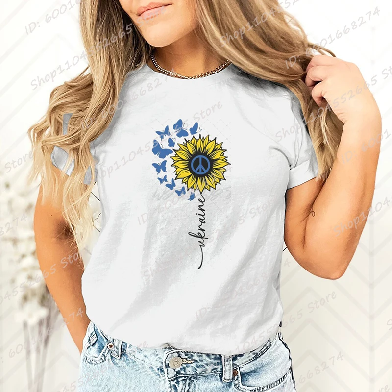 Ukraine Flower Butterfly Graphic T-shirts For Women Summer Fashion Tee Shirt Casual Short Sleeve Tees Round Neck Ladies T Shirts
Ukraine Flower Butterfly Graphic T-shirts For Women Summer Fashion Tee Shirt Casual Short Sleeve Tees Round Neck Ladies T Shirts