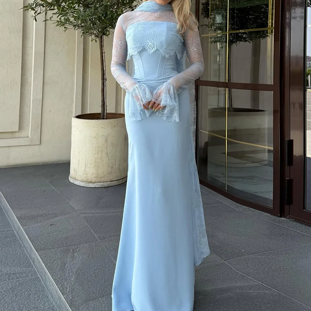 Customized A-Line Prom Dresses Floor-Length High-Neck Full Sleeve Evening Gown Simpel Fashion Lace Draped Casual Party Gown
Customized A-Line Prom Dresses Floor-Length High-Neck Full Sleeve Evening Gown Simpel Fashion Lace Draped Casual Party Gown