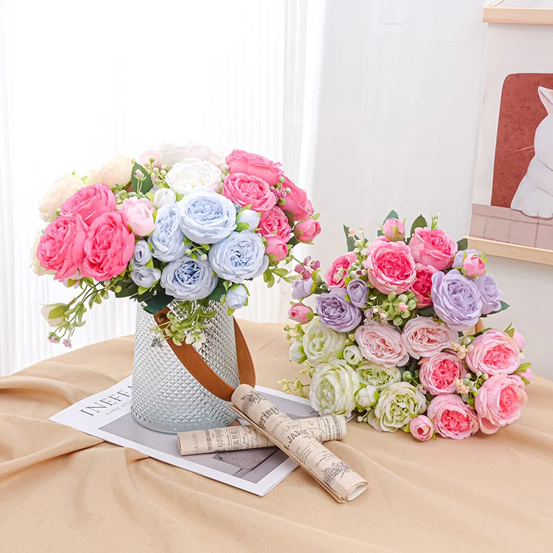 Artificial Silk Rose Bouquet Wedding Home Decor 5-Head Persian Fake Flowers for Table Centerpieces Party Decoration
Artificial Silk Rose Bouquet Wedding Home Decor 5-Head Persian Fake Flowers for Table Centerpieces Party Decoration