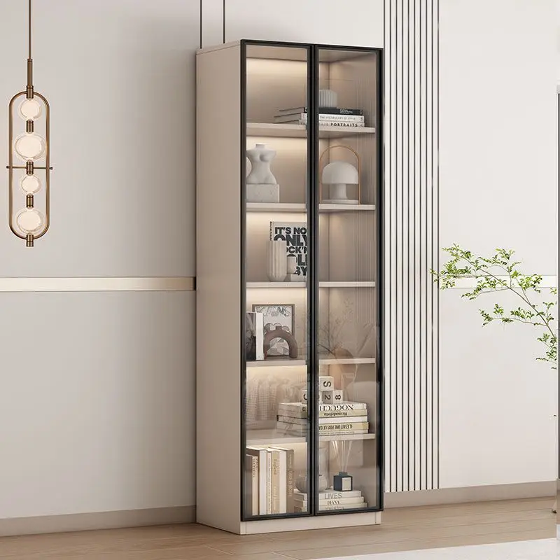 Custom Solid Wood Bookshelf Integrated Wall-to-Ceiling Combination Glass Door Wall Display Cabinet Home Living Room Storage Cabi
Custom Solid Wood Bookshelf Integrated Wall-to-Ceiling Combination Glass Door Wall Display Cabinet Home Living Room Storage Cabi
