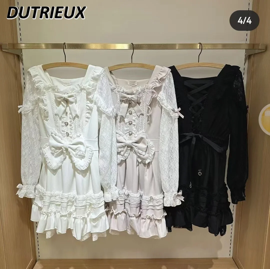 Japanese Dress for Women Sweet Girl Layer Cake Lace Stitching Bow Midi Dress 2024 Summer and Autumn New Long Sleeve Dress Mine
Japanese Dress for Women Sweet Girl Layer Cake Lace Stitching Bow Midi Dress 2024 Summer and Autumn New Long Sleeve Dress Mine