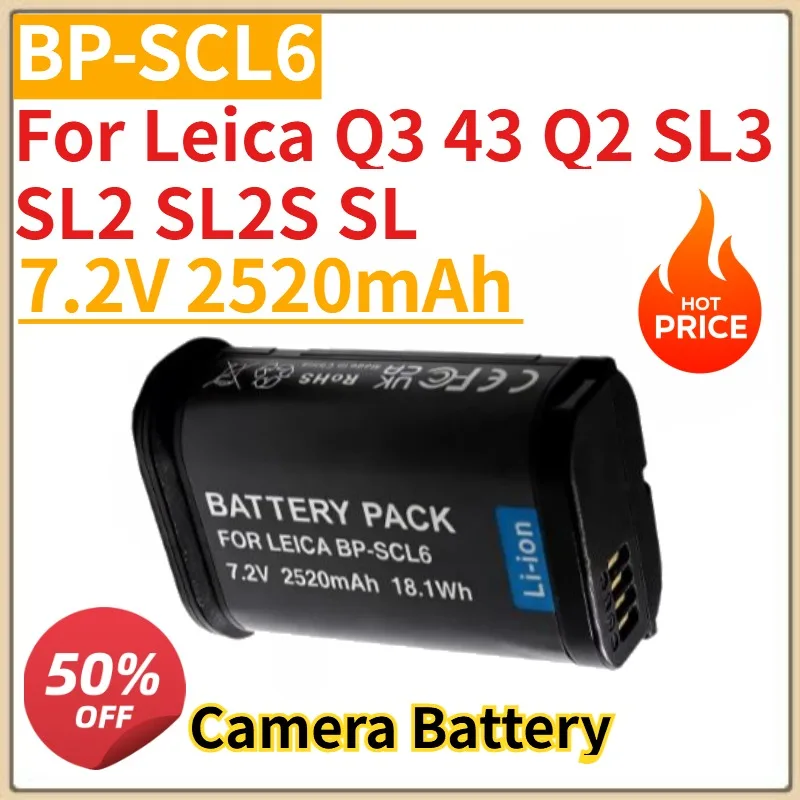 Высококачественный новый аккумулятор для камеры BP-SCL4 7,2 В 2520 мАч для Leica Q3 43 Q2 SL3 SL2 SL2S SL, сменный аккумулятор для камеры
Высококачественный новый аккумулятор для камеры BP-SCL4 7,2 В 2520 мАч для Leica Q3 43 Q2 SL3 SL2 SL2S SL, сменный аккумулятор для камеры