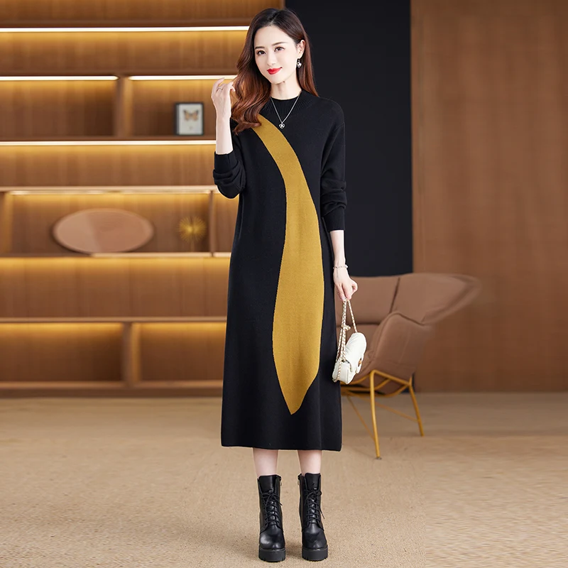 2023 New Vintage Knitted Dress Autumn/Winter Warm Luxury Woolen Dress Korean Version Loose Fit Party Dress Vestidos
2023 New Vintage Knitted Dress Autumn/Winter Warm Luxury Woolen Dress Korean Version Loose Fit Party Dress Vestidos