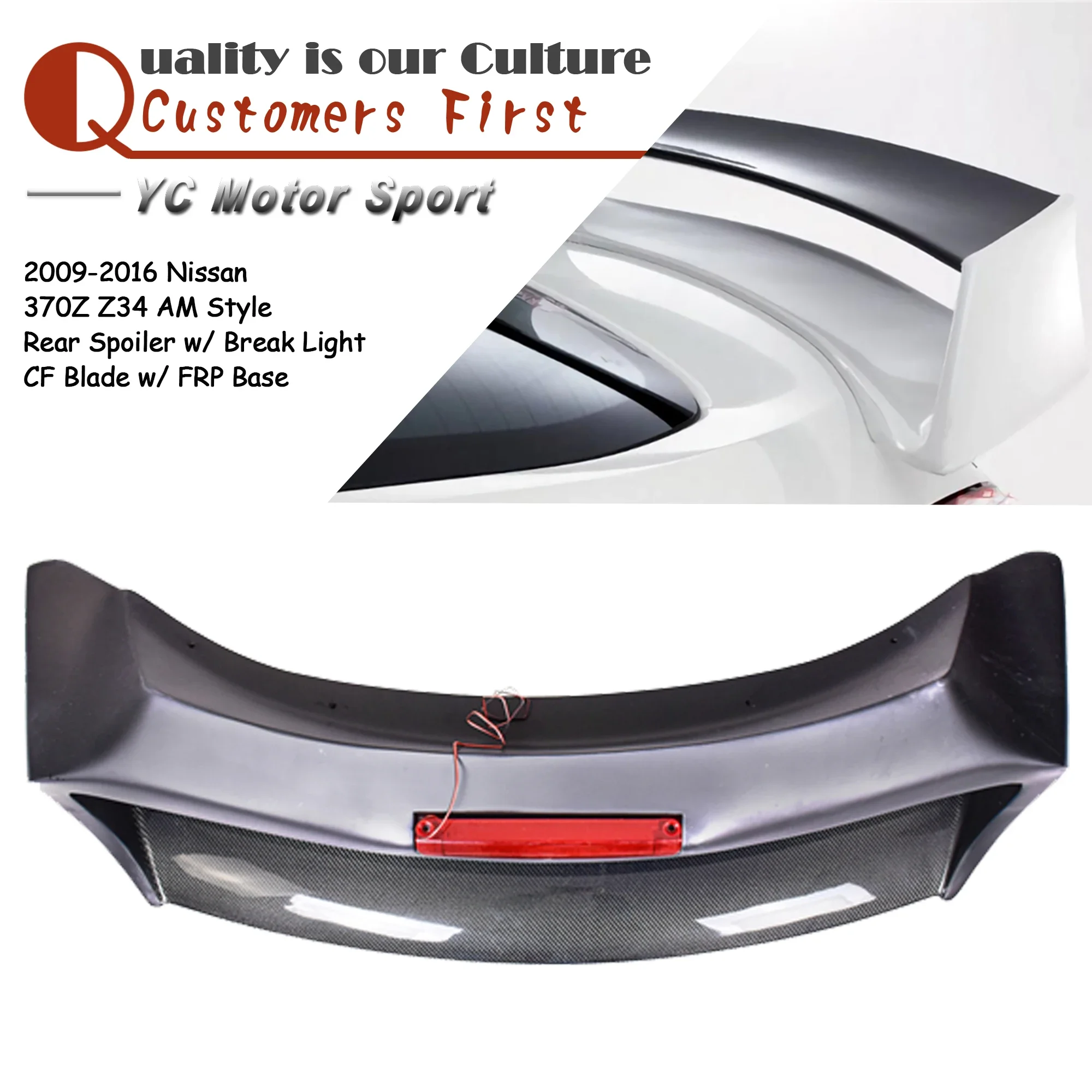 Car Accessories Portion Carbon Fiber AU Style Rear Spoiler With Break Light Fit For 2009-2016 370Z Z34 Spoiler Wing
Car Accessories Portion Carbon Fiber AU Style Rear Spoiler With Break Light Fit For 2009-2016 370Z Z34 Spoiler Wing