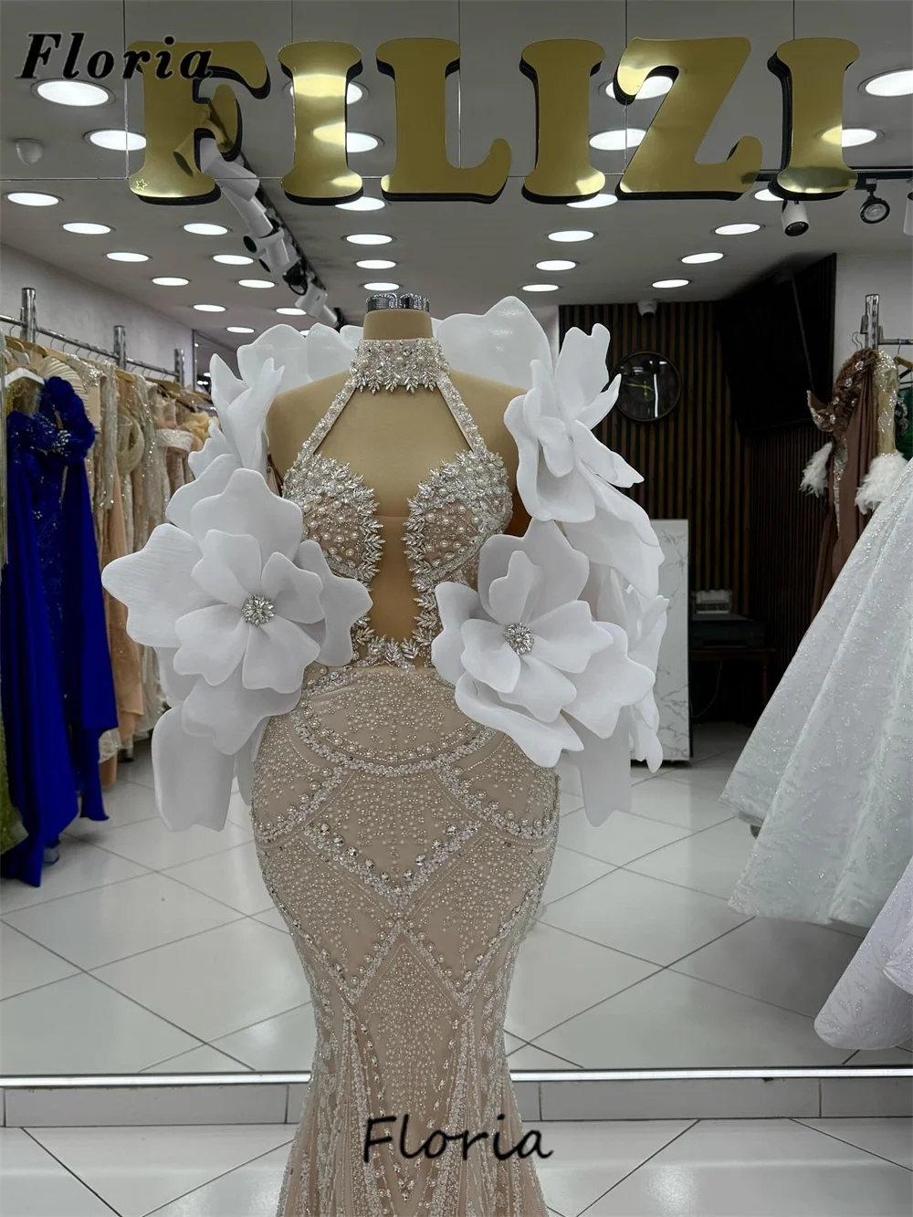 Aso Ebi 3D Цветочные белые вечерние платья русалки Дубай Бисероплетение Платье для дня рождения Свадебный гость Vestidos De Cóctel Индивидуальные
Aso Ebi 3D Цветочные белые вечерние платья русалки Дубай Бисероплетение Платье для дня рождения Свадебный гость Vestidos De Cóctel Индивидуальные