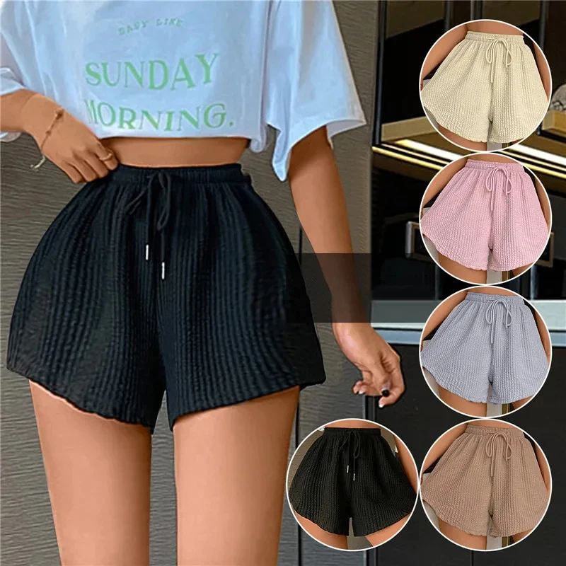 Womens Wide Leg Shorts Pants Summer High Waist Elastic Lace Up Sweat Fitness Running Shorts Pajamas Loose Casual
Womens Wide Leg Shorts Pants Summer High Waist Elastic Lace Up Sweat Fitness Running Shorts Pajamas Loose Casual