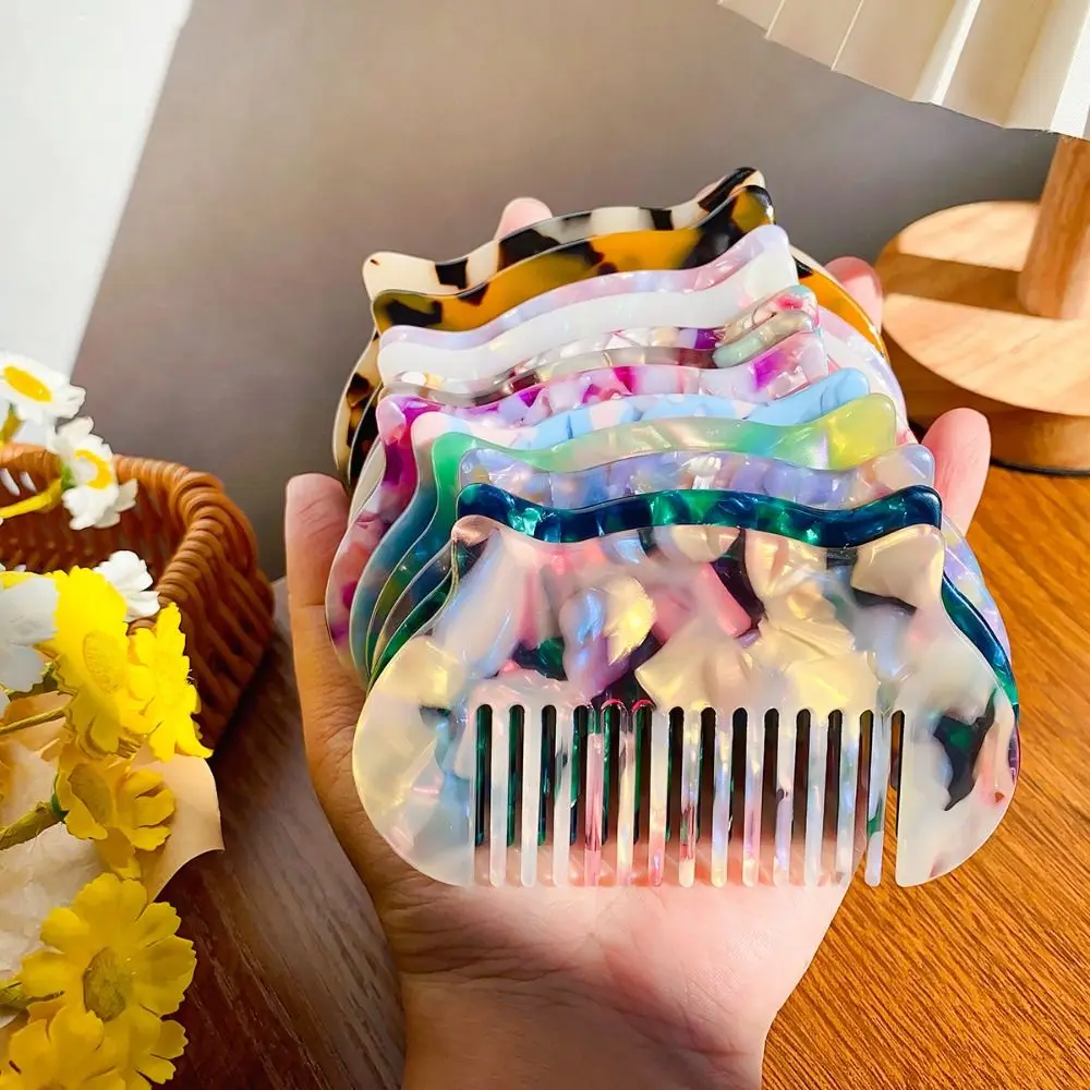 Cat Ear Shaped Acetate Comb Wide Toothed Colorful Makeup Comb Hair Accessories Hair Styling Tool Hairdressing Comb Student
Cat Ear Shaped Acetate Comb Wide Toothed Colorful Makeup Comb Hair Accessories Hair Styling Tool Hairdressing Comb Student