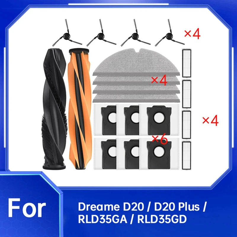 20 Pcs for D20 Pro / D20 / RLD43SA / RLD43S Vacuum Main Side Brush Mop Filter Dust Bags 【A73 AcePro】
20 Pcs for D20 Pro / D20 / RLD43SA / RLD43S Vacuum Main Side Brush Mop Filter Dust Bags 【A73 AcePro】