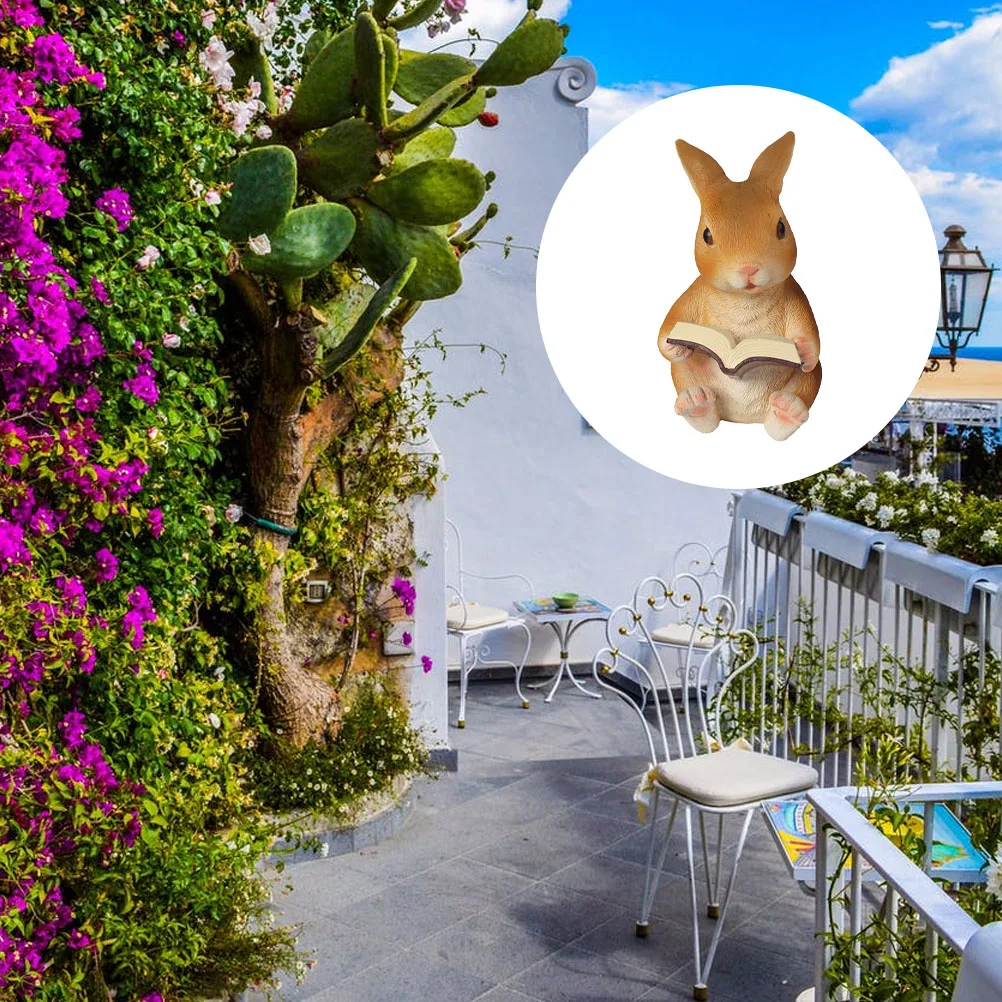 1pc Resin Rabbit Bunny Reading Book Design For Home Garden Decor Outdoor Landscape Ornament Small Animal Statue
1pc Resin Rabbit Bunny Reading Book Design For Home Garden Decor Outdoor Landscape Ornament Small Animal Statue