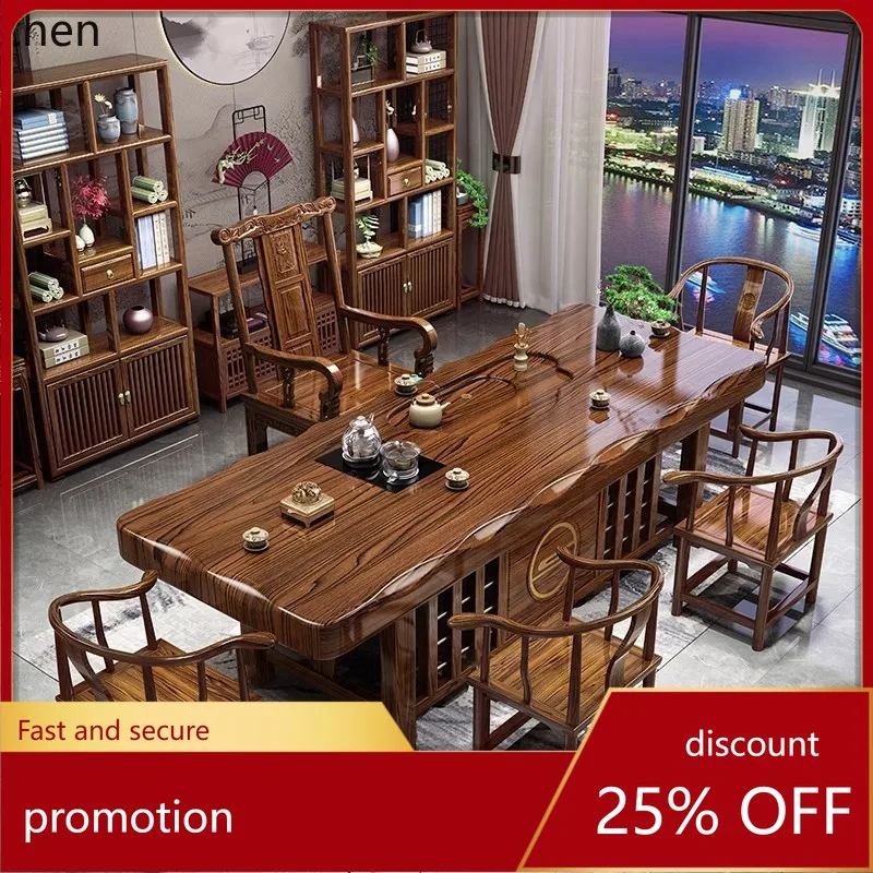 HXL Solid Wood Tea Table Office Tea Brewing Integrated Tea Table Combination Table and Chairs
HXL Solid Wood Tea Table Office Tea Brewing Integrated Tea Table Combination Table and Chairs