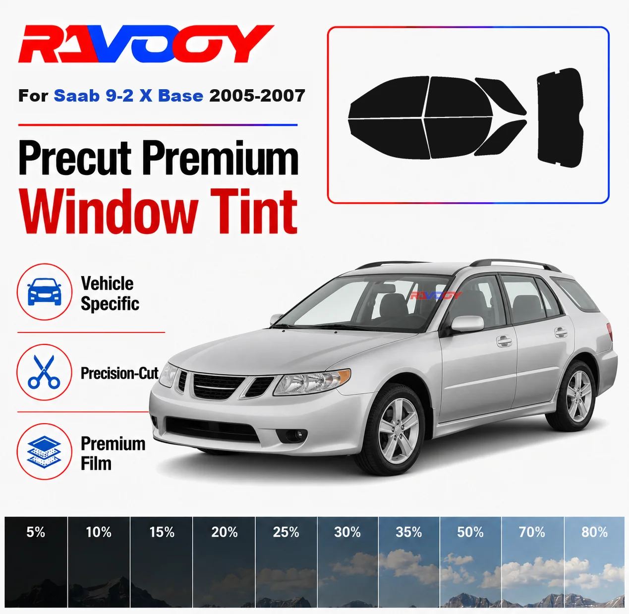 Premium Precut Window Tint Kit Front Rear Windows Rear Windshield For Saab 9-2 X Base 2005-2007 Complete Set Nano Ceramic Film
Premium Precut Window Tint Kit Front Rear Windows Rear Windshield For Saab 9-2 X Base 2005-2007 Complete Set Nano Ceramic Film